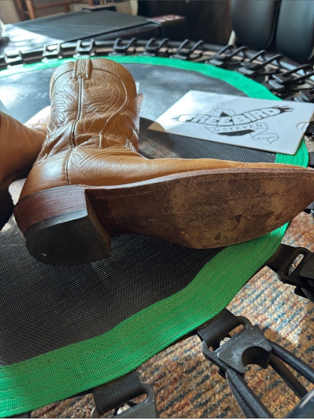 Lucchese Brown Cowboy Boots - Picture 3 of 4